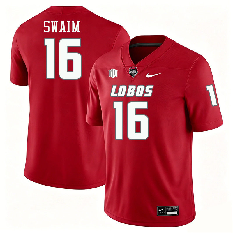 New Mexico Lobos #16 Mercury Swaim College Football Jerseys,Uniforms-Red